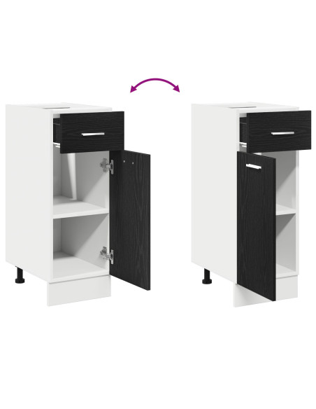 Mobile con cassetti in rovere nero - 30x46x81.5 cm