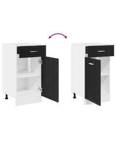 Armadio pensile Rovere Nero 40 x 46 x 81,5 cm Legno multistrato 2