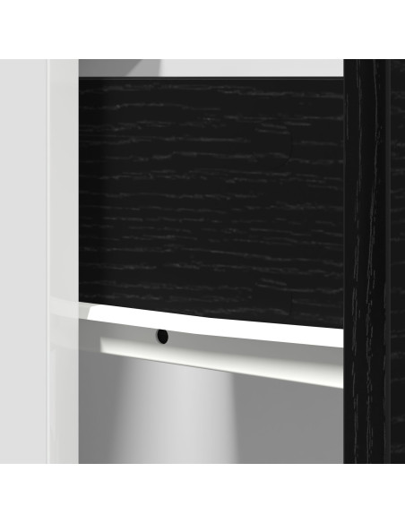 Mobile con cassetti - Rovere nero, 40x46x81.5 cm, Realizzato in legno ingegnerizzato
