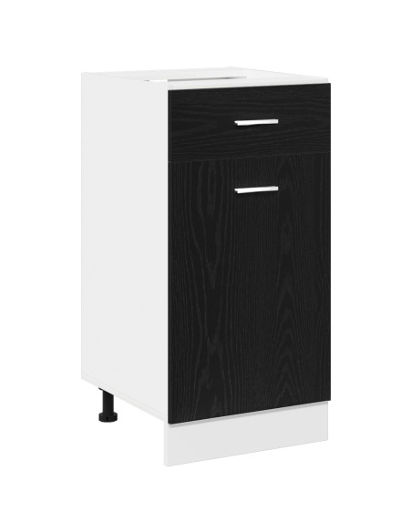 Mobile con cassetti - Rovere nero, 40x46x81.5 cm, Realizzato in legno ingegnerizzato