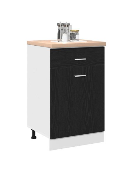 Cabinet a cassetti in rovere nero  - 50x46x81.5 cm