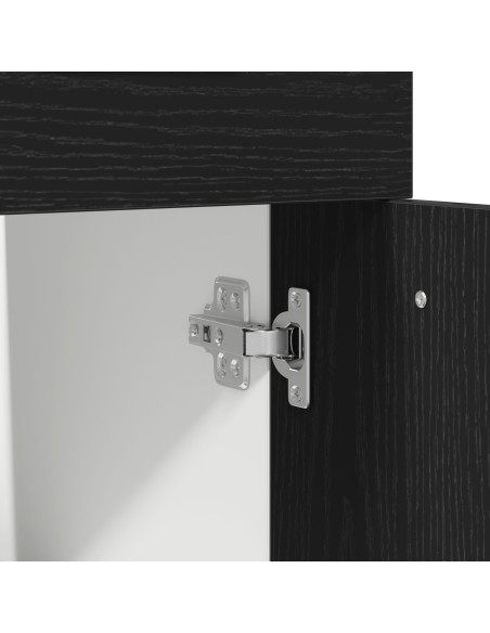 Cabinet a cassetti in rovere nero  - 50x46x81.5 cm