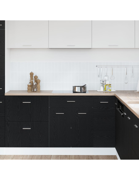 Mobile Inferiore in Rovere Nero - 60x46x81,5 cm Realizzato in Legno Ingegnerizzato