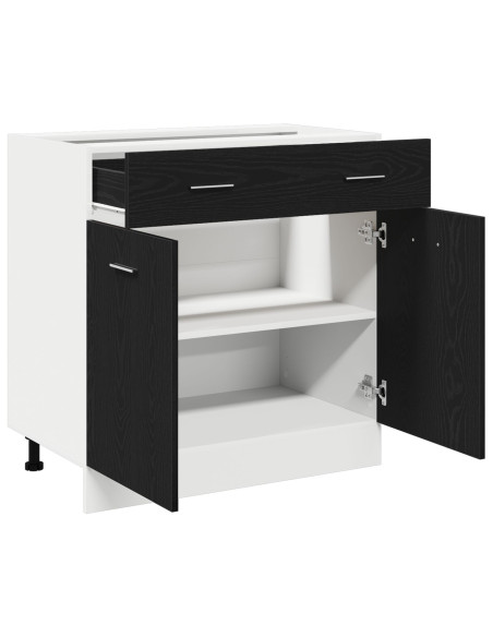 Armadio pensile Rovere Nero 80 x 31 x 81,5 cm Legno multistrato