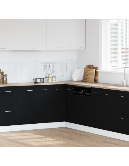 Armadio d'angolo in rovere nero  - 75.5x75.5x81.5 cm