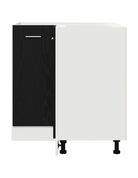 Armadio d'angolo in rovere nero  - 75.5x75.5x81.5 cm