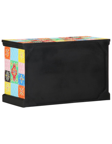 Mobile TV Multicolore 80 x 35 x 50 cm Legno di mango massello