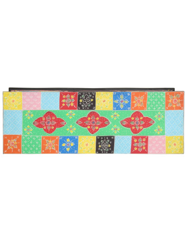 Mobile TV Multicolore 100 x 35 x 50 cm Legno di mango massello