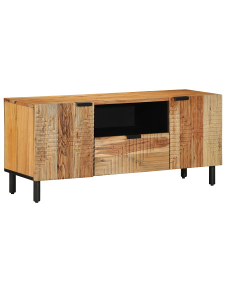 Unità TV con porta Legno di Acacia Massello 105 x 33,5 x 46 cm