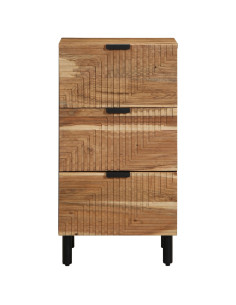 Credenza Naturale 40 x 33,5 x 75 cm Legno di Acacia Massello