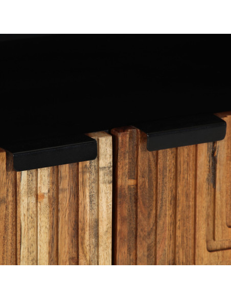 Credenza Naturale 60 x 33,5 x 75 cm Legno di Acacia Massello