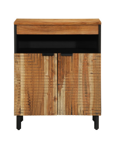 Credenza Naturale 60 x 33,5 x 75 cm Legno di Acacia Massello