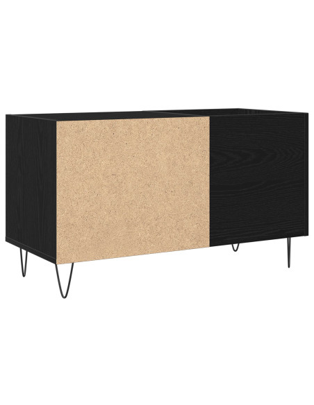 Mobile porta vinili con lo scaffale Rovere Nero 85 x 38 x 48 cm