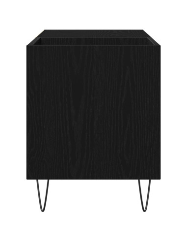 Mobile porta vinili con lo scaffale Rovere Nero 85 x 38 x 48 cm