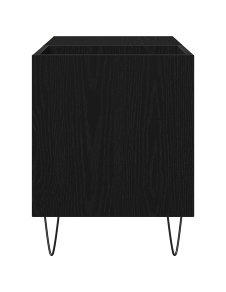 Cabinet per dischi  Nero Rovere 84,5x38x48 cm Legno ingegnerizzato