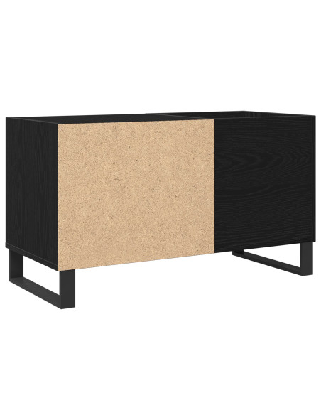 Mobile porta vinili con lo scaffale Rovere Nero 85 x 38 x 48 cm