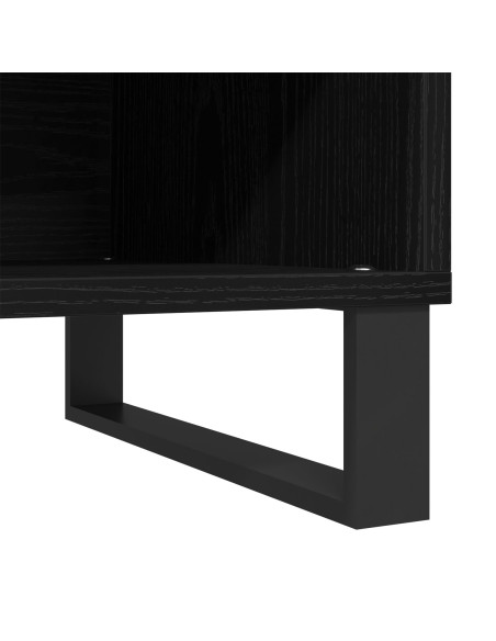 Mobile porta vinili con lo scaffale Rovere Nero 85 x 38 x 48 cm