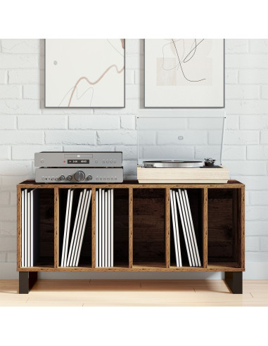 Mobile porta vinili rovere artigianale 100 x 38 x 48 cm