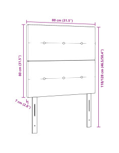 Testiera con testiera Talpa 80 cm Pelle Sintetica