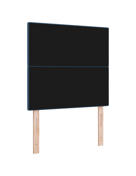 Testiera  Imbottita con Bottoni Blu 80 cm in Tessuto