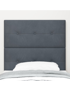 Testiera con testiera Grigio scuro 80 cm Pelle Sintetica