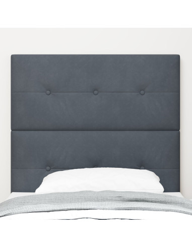 Testiera con testiera Grigio scuro 80 cm Pelle Sintetica