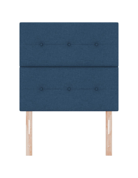 Testiera  Button Tufted Blu 90 cm Tessuto
