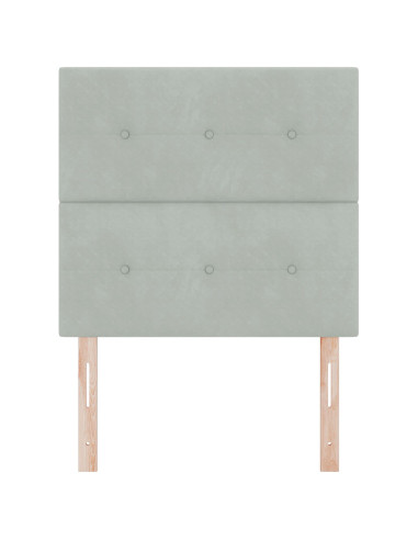 Testiera con testiera Grigio chiaro 90 cm Pelle Sintetica