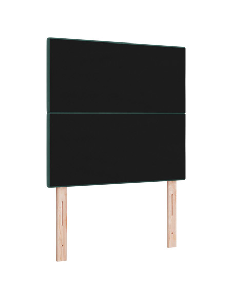 Testiera  con bottoni trapuntati Verde Scuro 90 cm in Velluto