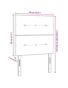 Testiera con testiera Rosa 90 cm Pelle Sintetica