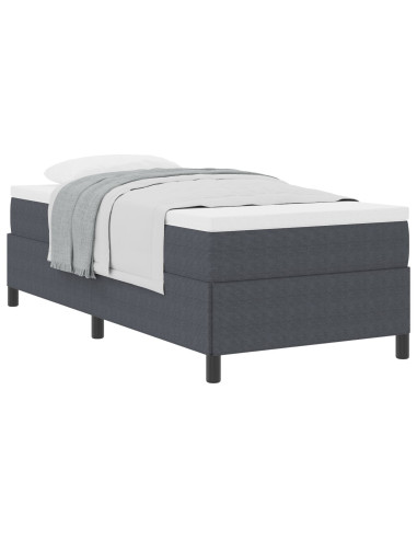 Letto a molle Grigio scuro 100 x 200 cm Velluto
