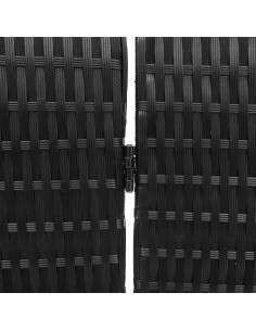 Divider per stanze Nero 195 x 180 cm polyrattan 2