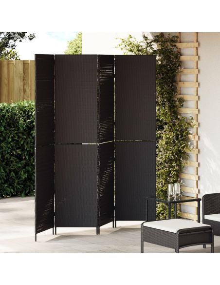 Divider per stanze Nero 195 x 180 cm polyrattan