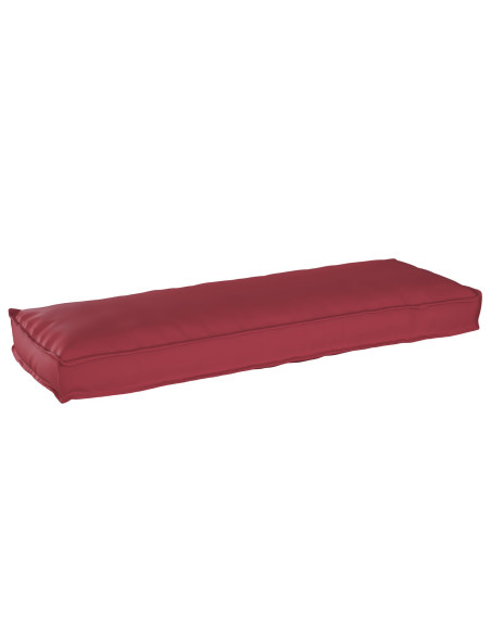 Cuscino per Pallet  per Panchina Rosso Vino 120x40x8 cm Tessuto Oxford