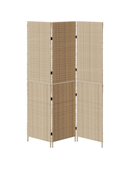 Divider per Stanze Beige Legno Grande Pieghevole Divider Stanze