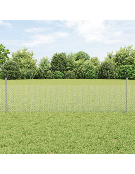 Posti per Recinzione  11 pz U-Channel 60 cm Acciaio zincato, Recinzione Esagonale  0.5x50 m Acciaio zincato