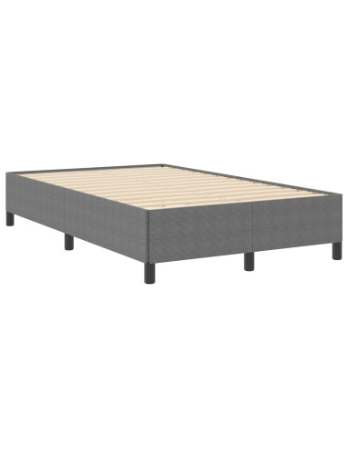 Letto a molle Grigio chiaro 120 x 190 cm Velluto