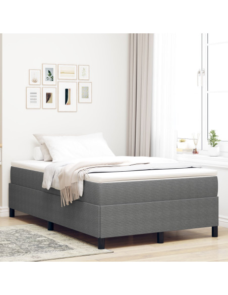 Letto a molle Grigio chiaro 120 x 190 cm Velluto