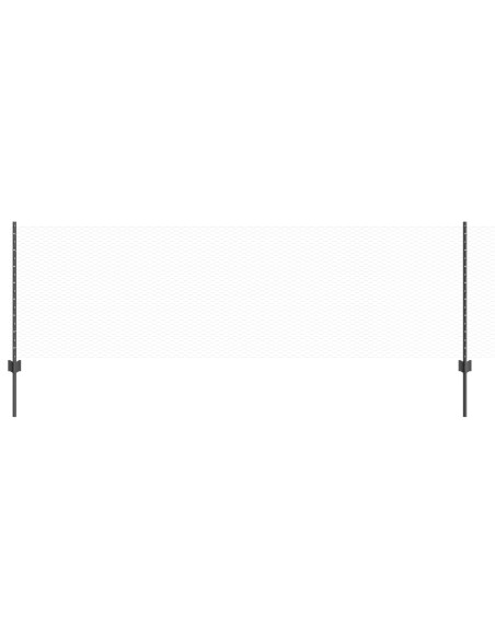 Posti per Recinzioni  11 pcs U-Channel Grigio 80 cm Acciaio, Recinzione Esagonale  Grigio 0.8x25 m Acciaio