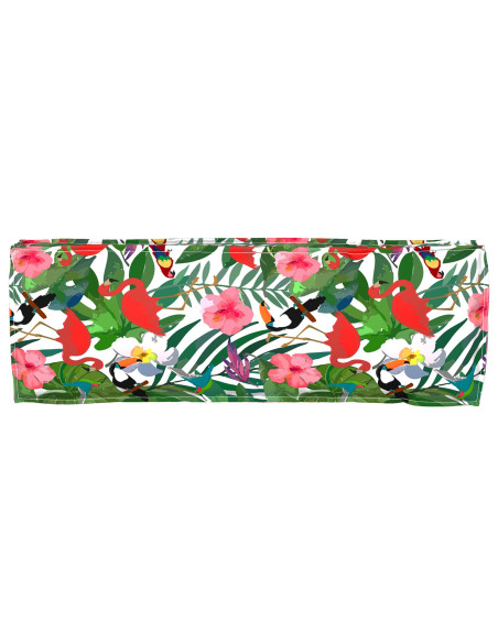 Cuscino per panca  Giungla tropicale 120x40x8 cm tessuto Oxford