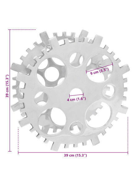 Portabottiglie Argento 39 x 14 x 39 cm Alluminio
