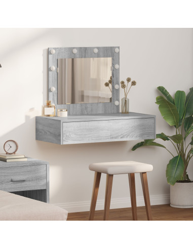 Tavolo da Trucco Grigio 83 x 40 x 70 cm Legno multistrato