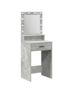 Tavolo da Trucco con cassetto Grigio cemento 50 x 41 x 135 cm