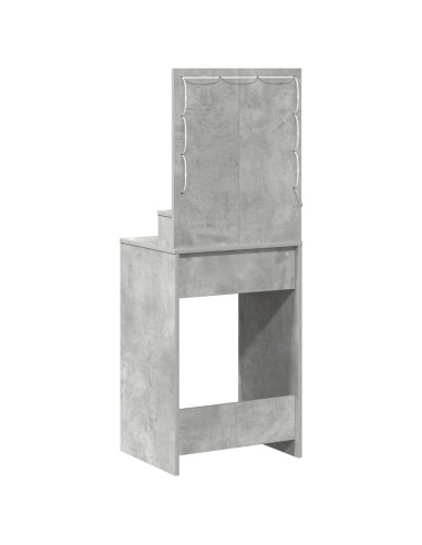 Tavolo da Trucco con cassetto Grigio cemento 50 x 41 x 135 cm