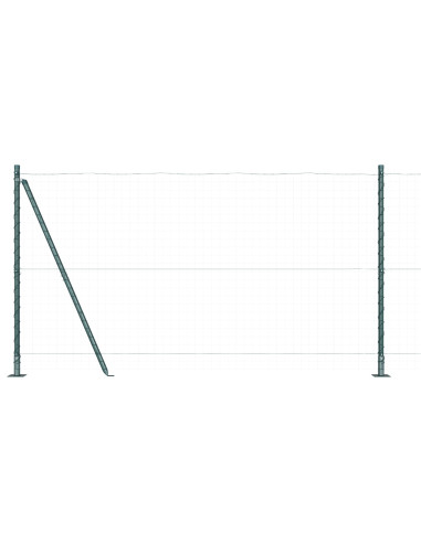 Palo della recinzione 13 pcs Verde Acciaio