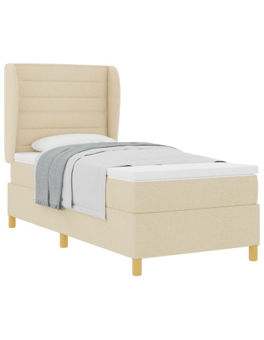 Letto con molle e materasso Grigio Scuro 90x190 cm Tessuto