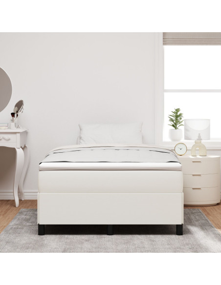 Struttura Letto Crema 120x190 cm in Tessuto A Coste