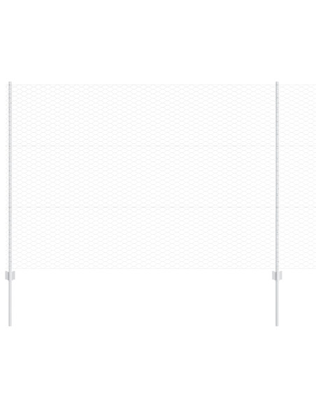 Pali di Recinzione  10 pcs U-Channel 150 cm Acciaio Zincato, Recinzione Esagonale  1.5x10 m Acciaio Zincato