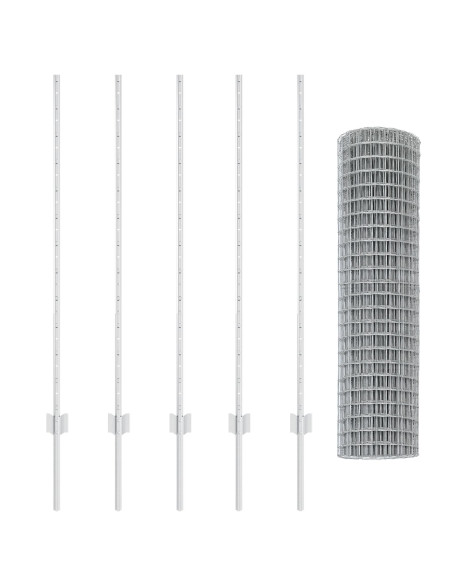 Recinzione con Posto Argento 1,2 x 10 m Acciaio