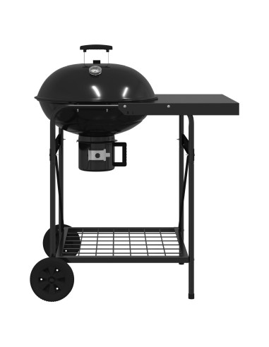 Griglia da Esterno con ruota Nero 91 x 71 x 107 cm Metallo